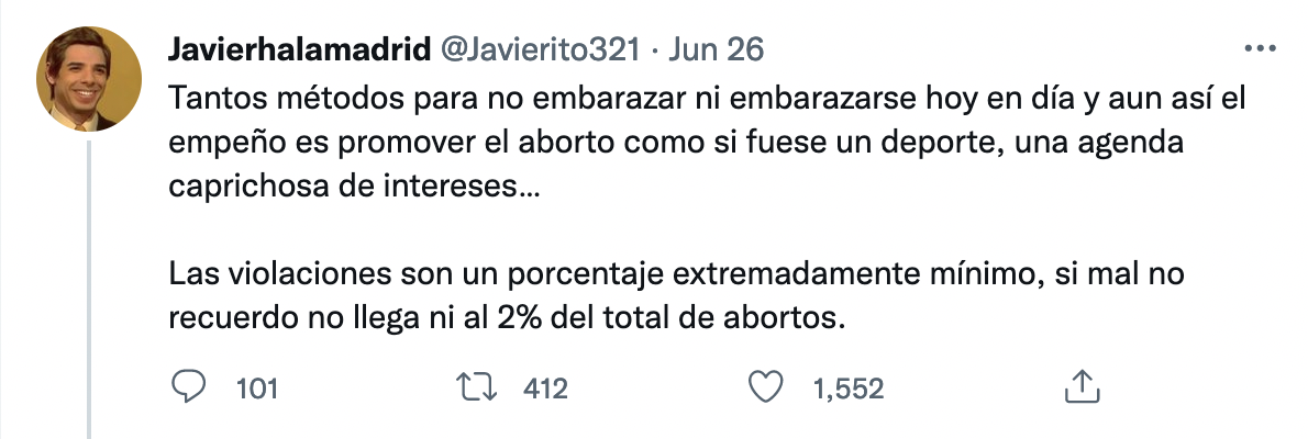  Javier Romero's Tweet