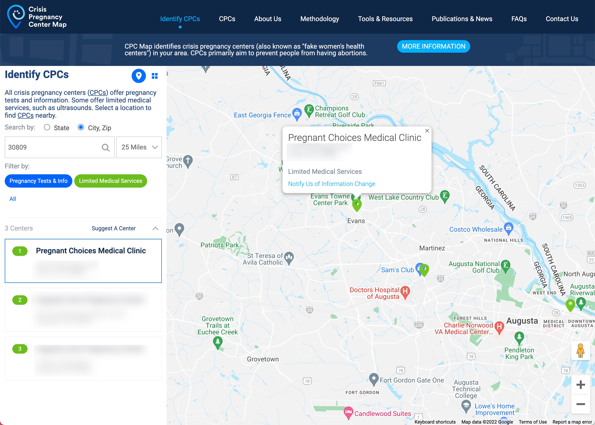 map of CPCs