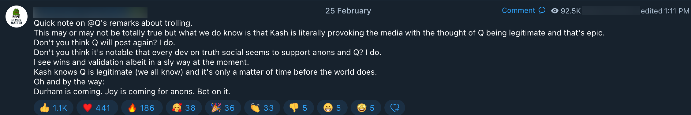 Fake Q post response2
