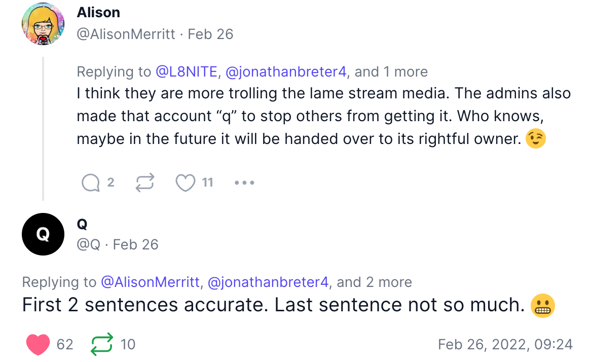@Q admins post