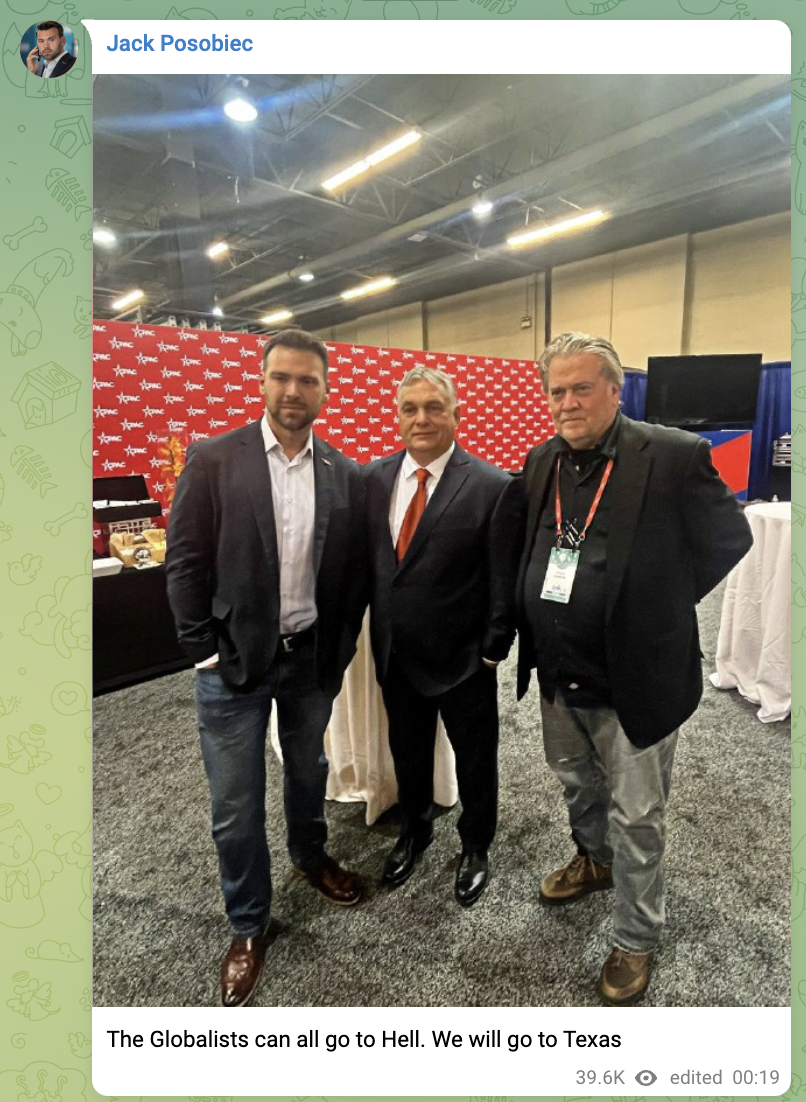 Posobiec Bannon Orban