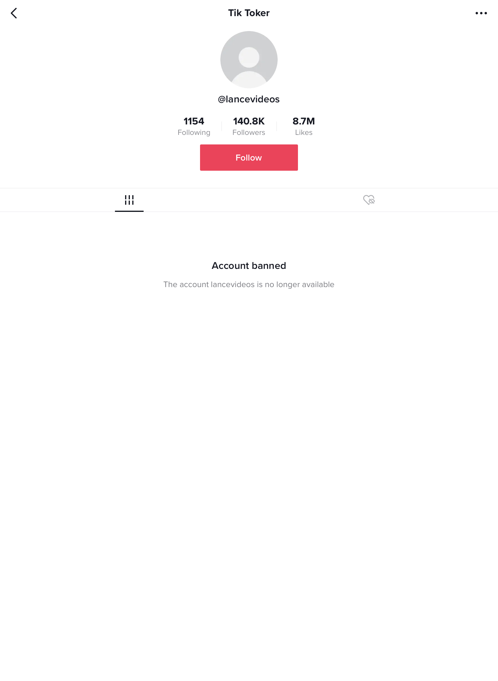 LanceVideos banned account had over 140k followers 
