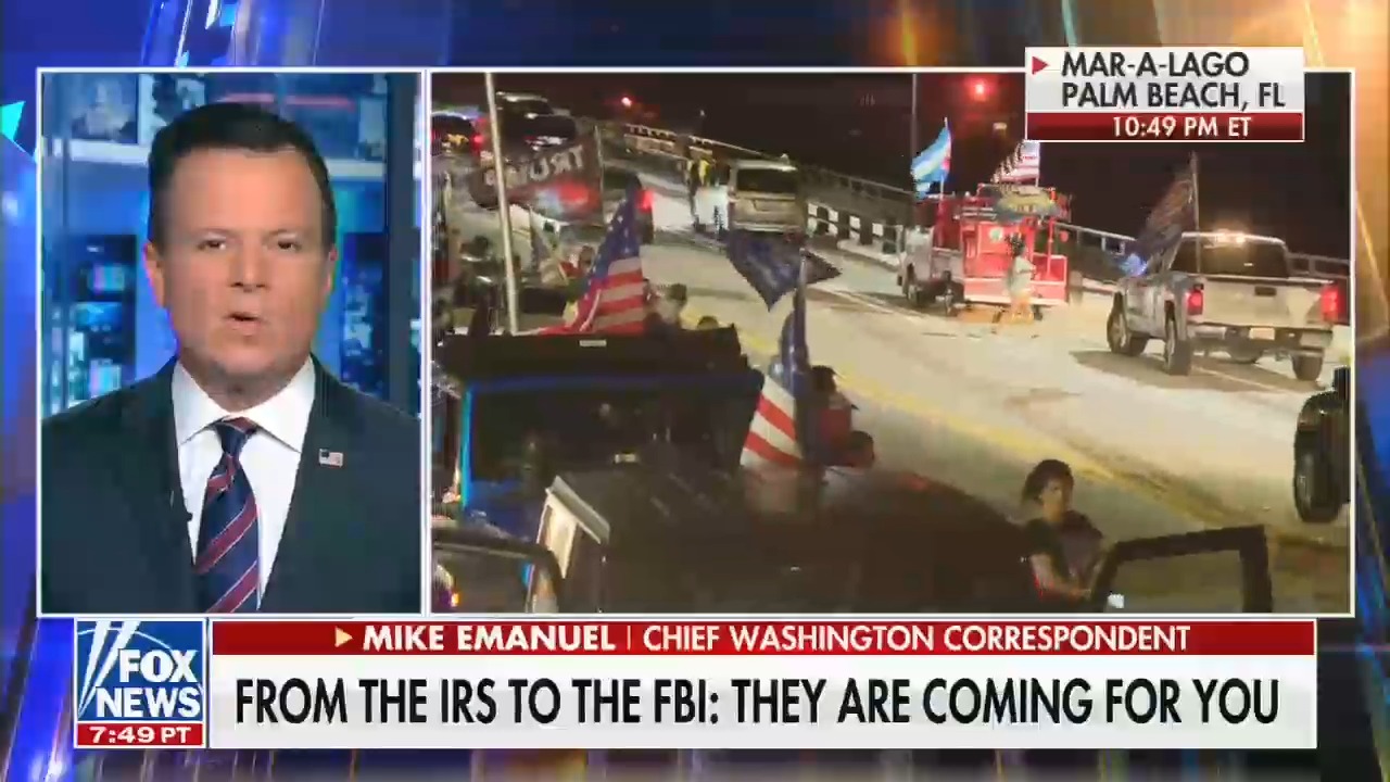 Chyron from the Ingraham Angle reads "From the IRS to the FBI: They are coming for you"