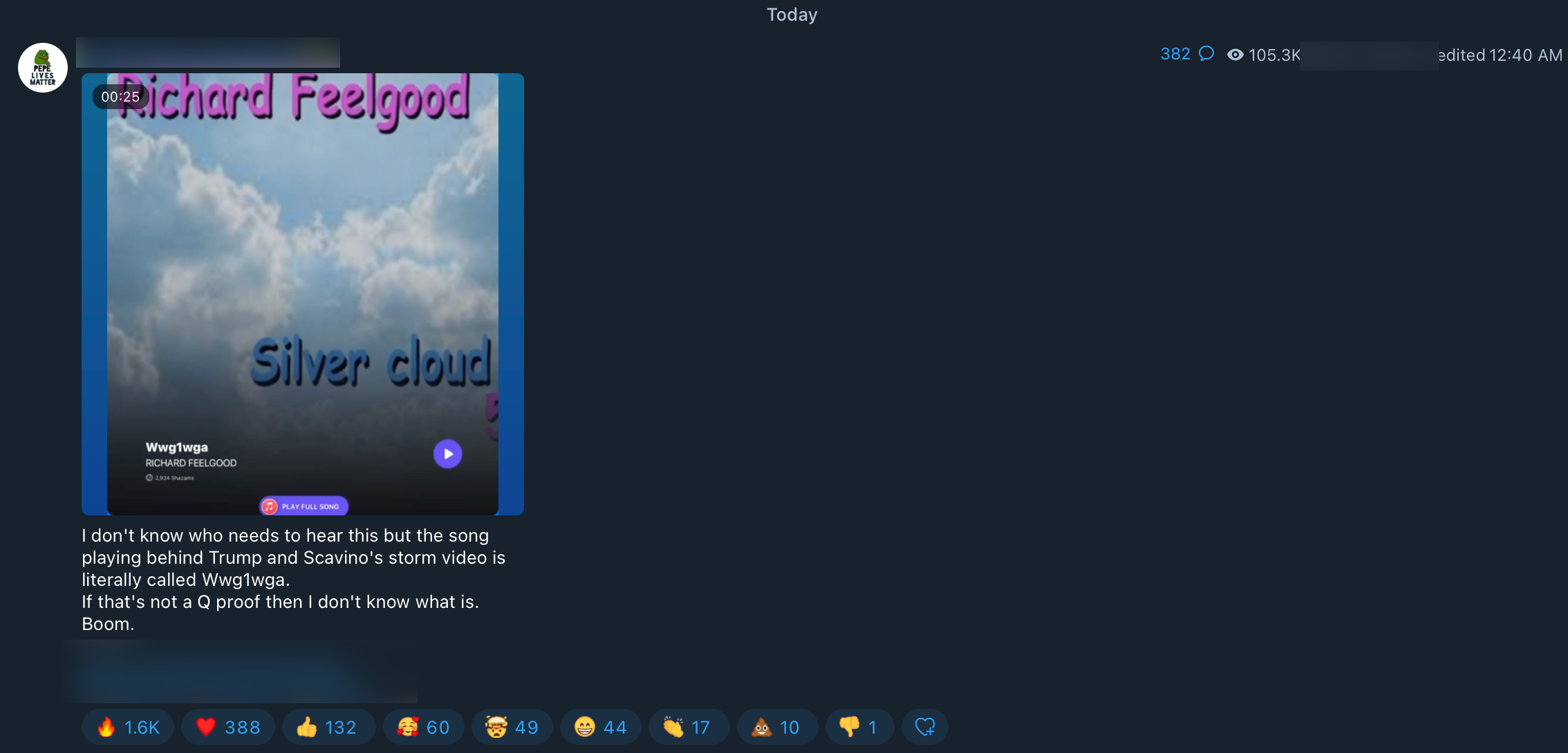 Trump QAnon song reaction1