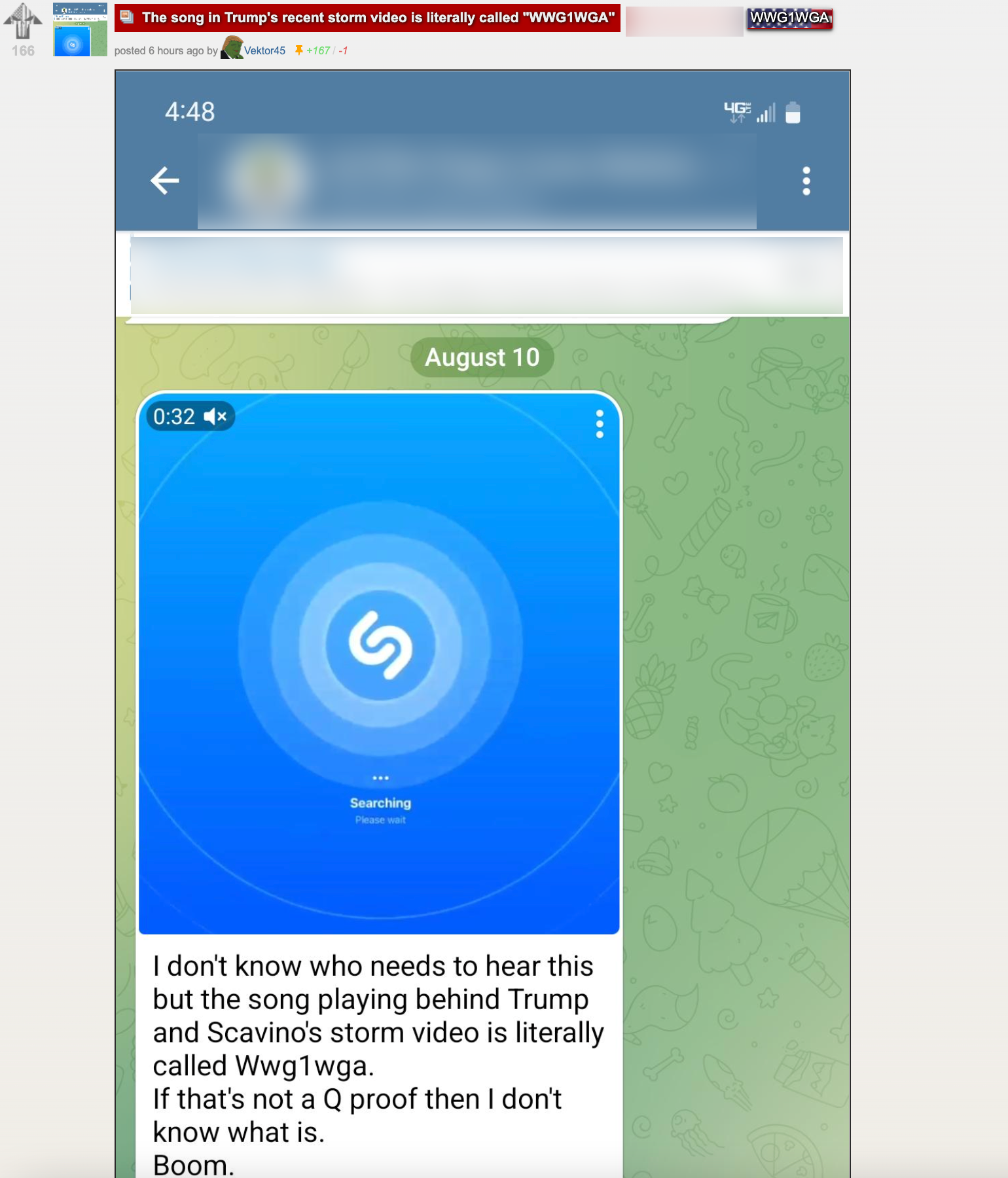 Trump QAnon song reaction2