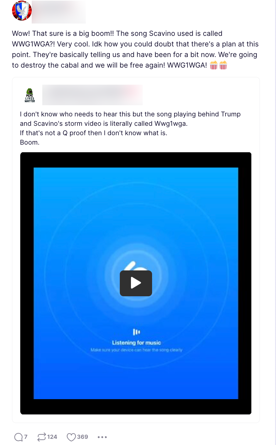 Trump QAnon song reaction6