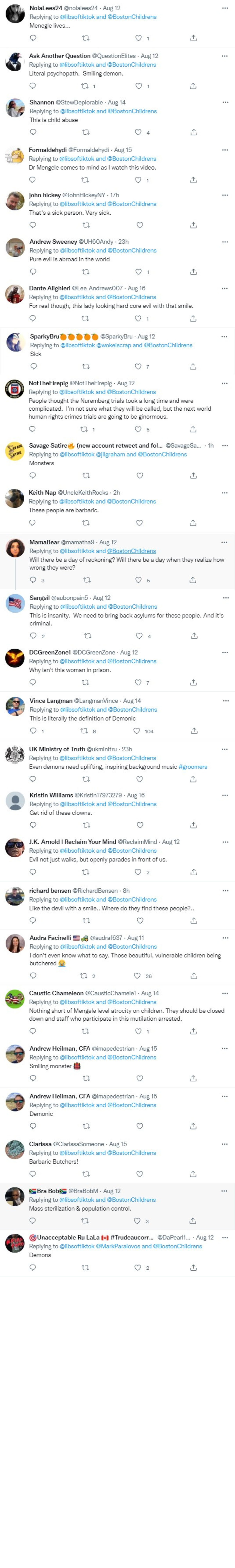 screenshot of tweets