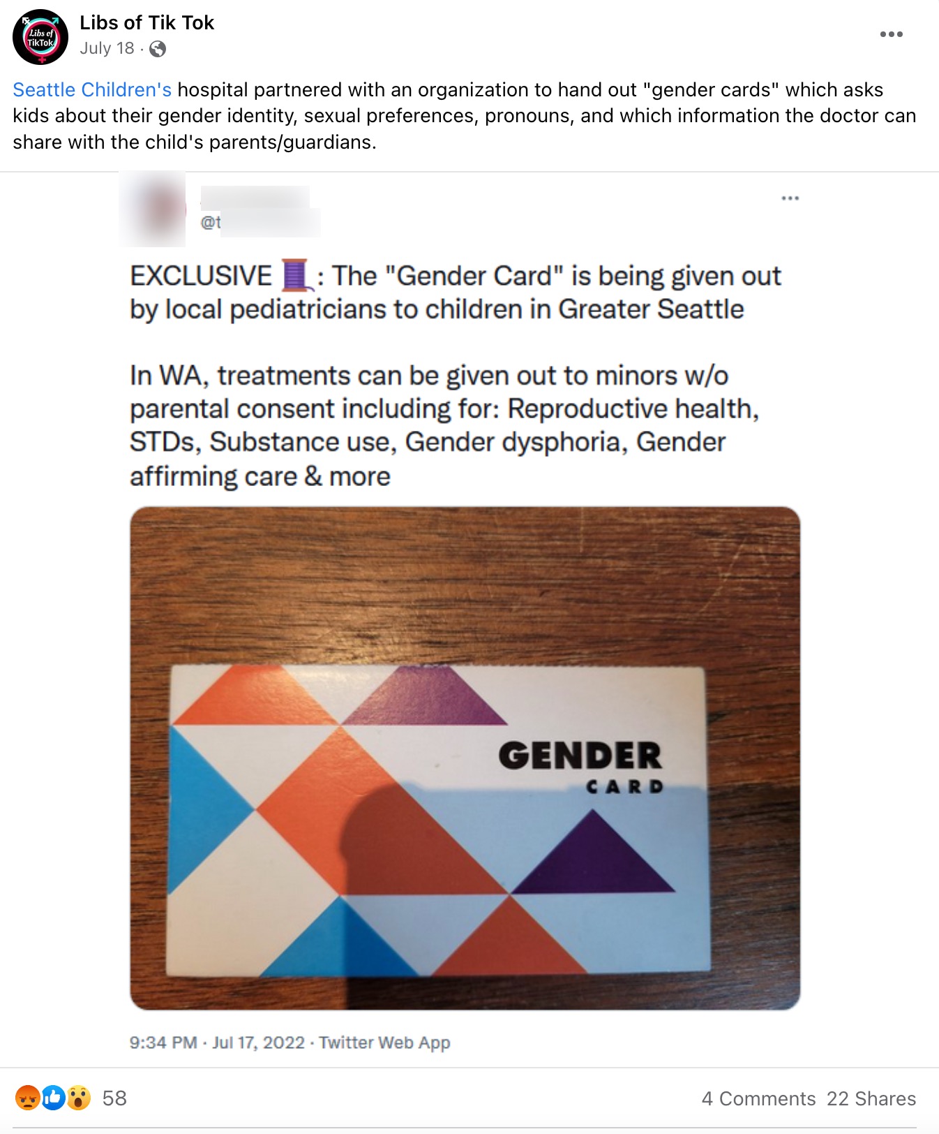 image of facebook post