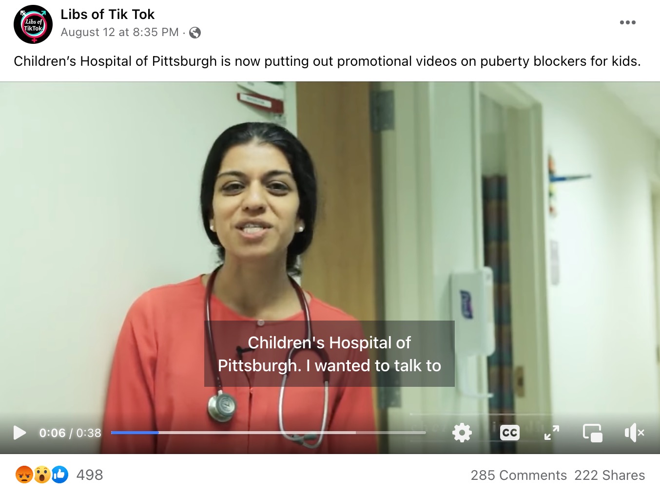 image of facebook post