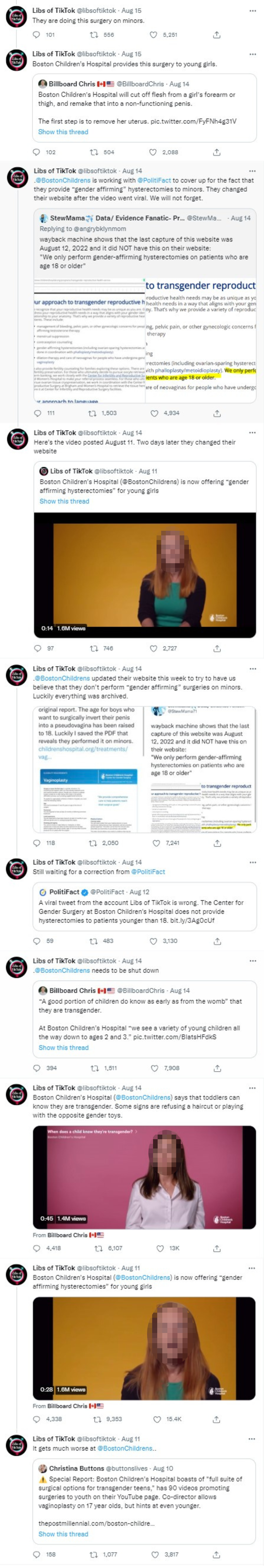 screenshot of tweets