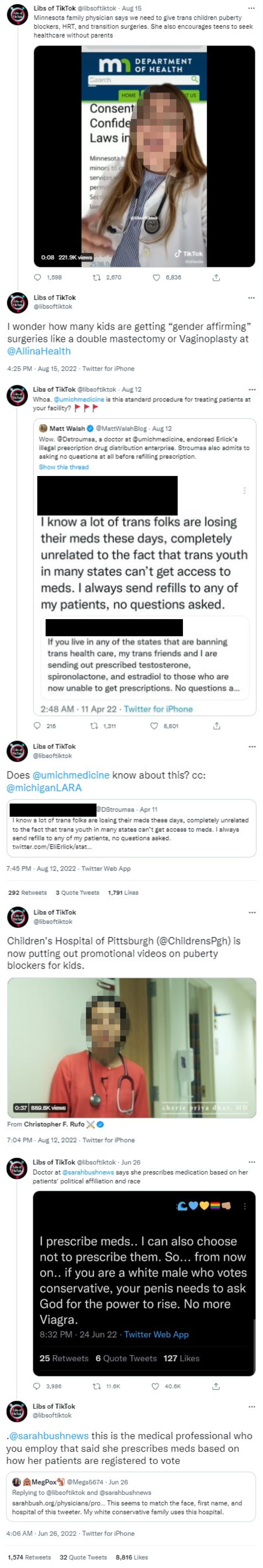 screenshot of tweets