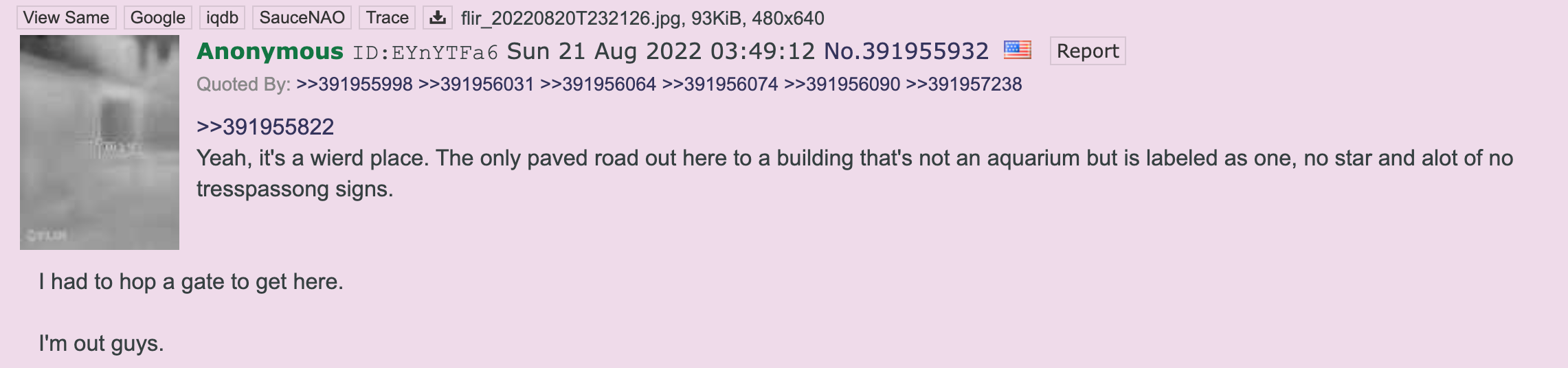 4chan Google Maps conspiracy theory visit post1