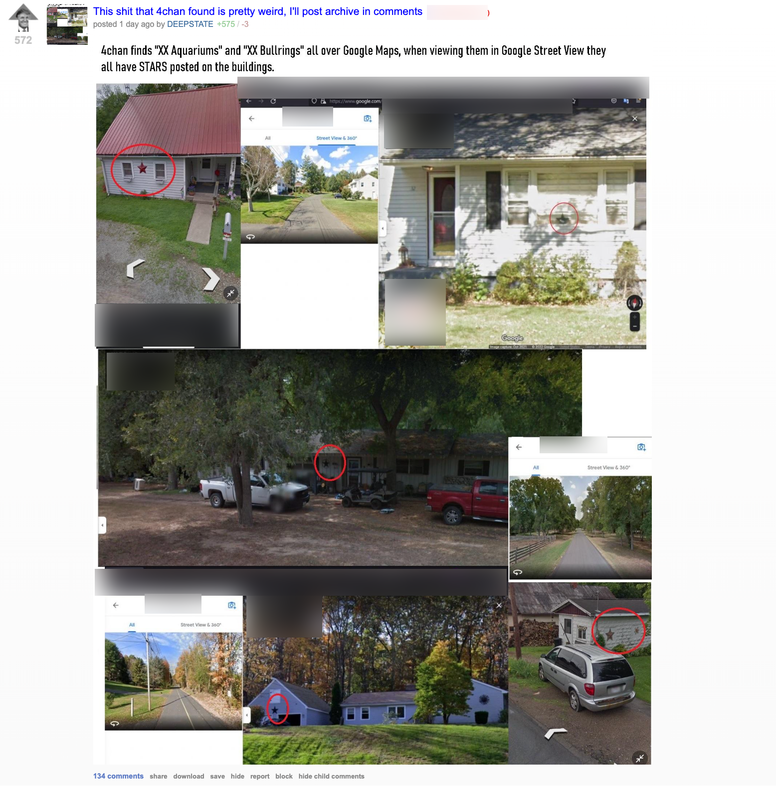 TheDonald 4chan Google Maps conspiracy theory post