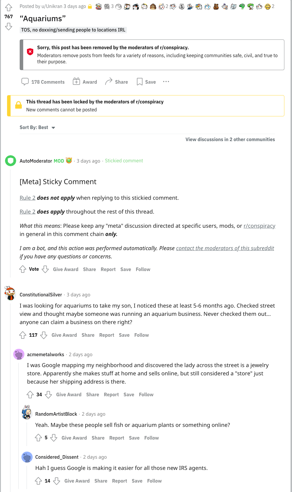 r/conspiracy Google Maps conspiracy theory post