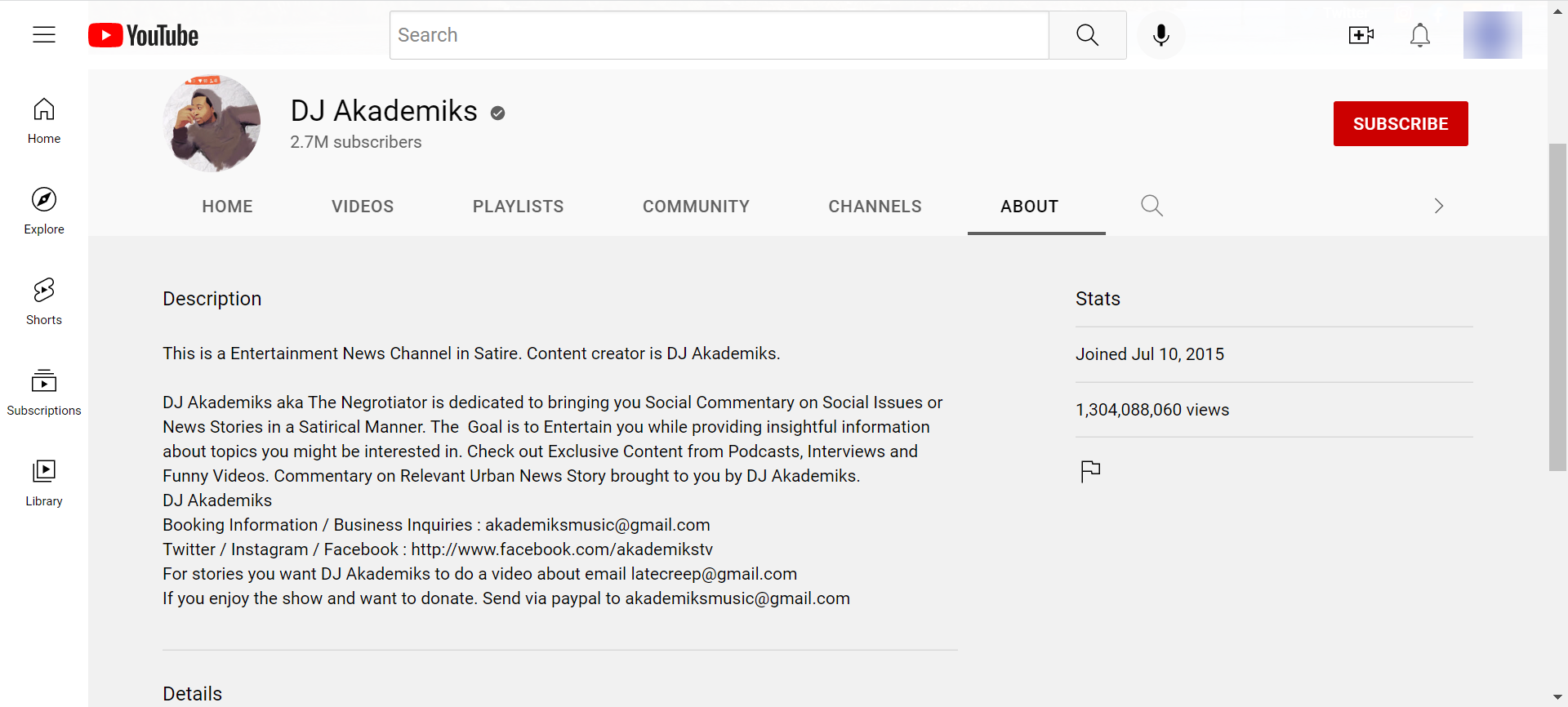 DJ Akademiks YouTube Channel