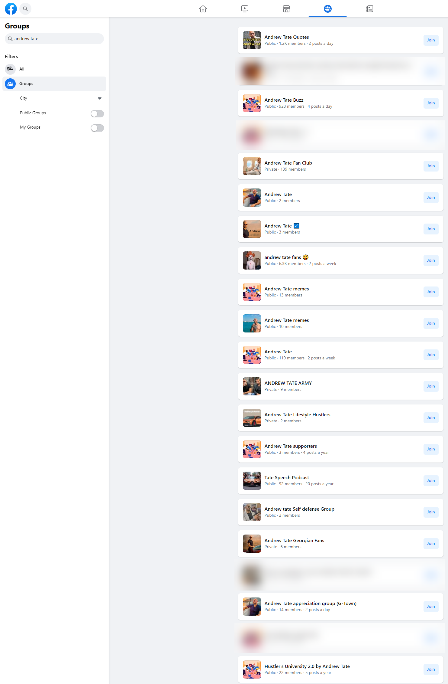 Tate groups on Facebook