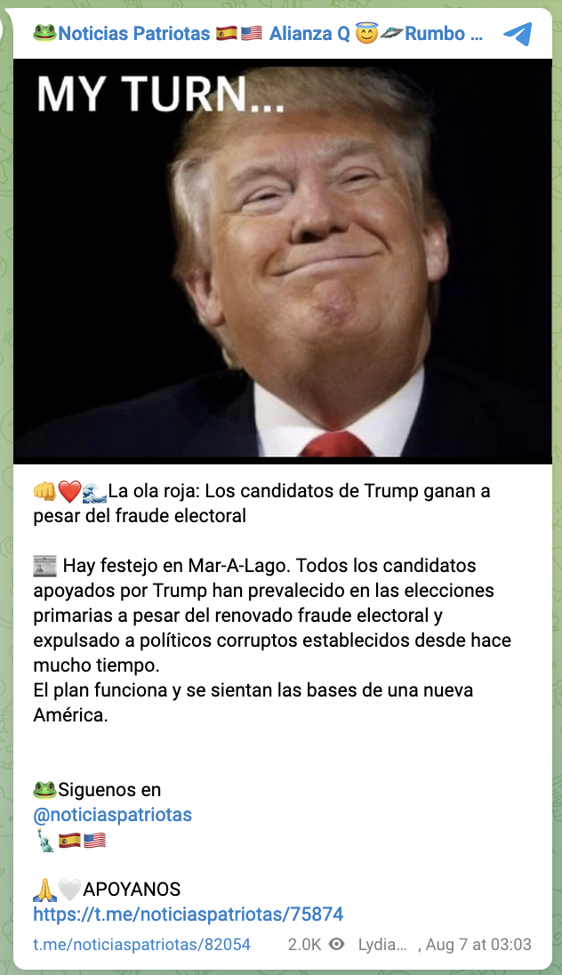 Noticias Patriotas Telegram Post