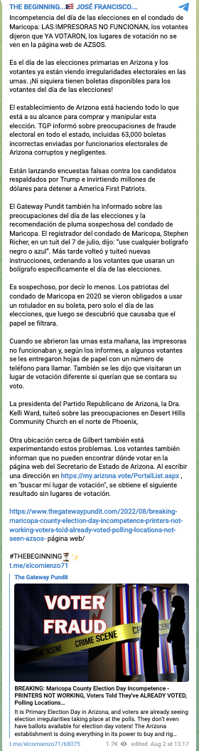 THE BEGINNING... JOSÉ FRANCISCO Telegram Post