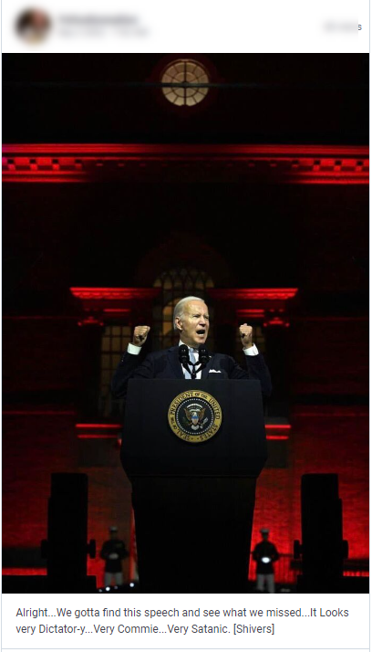 Screenshot of Minds post