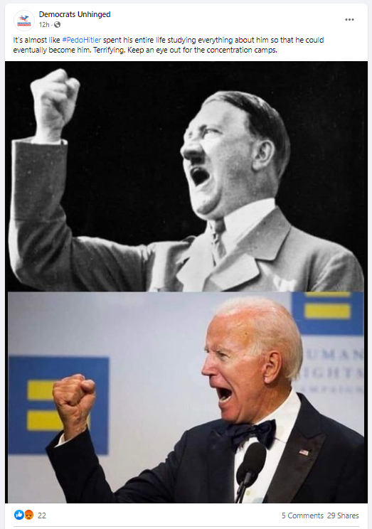 Facebook page pedohitler 1