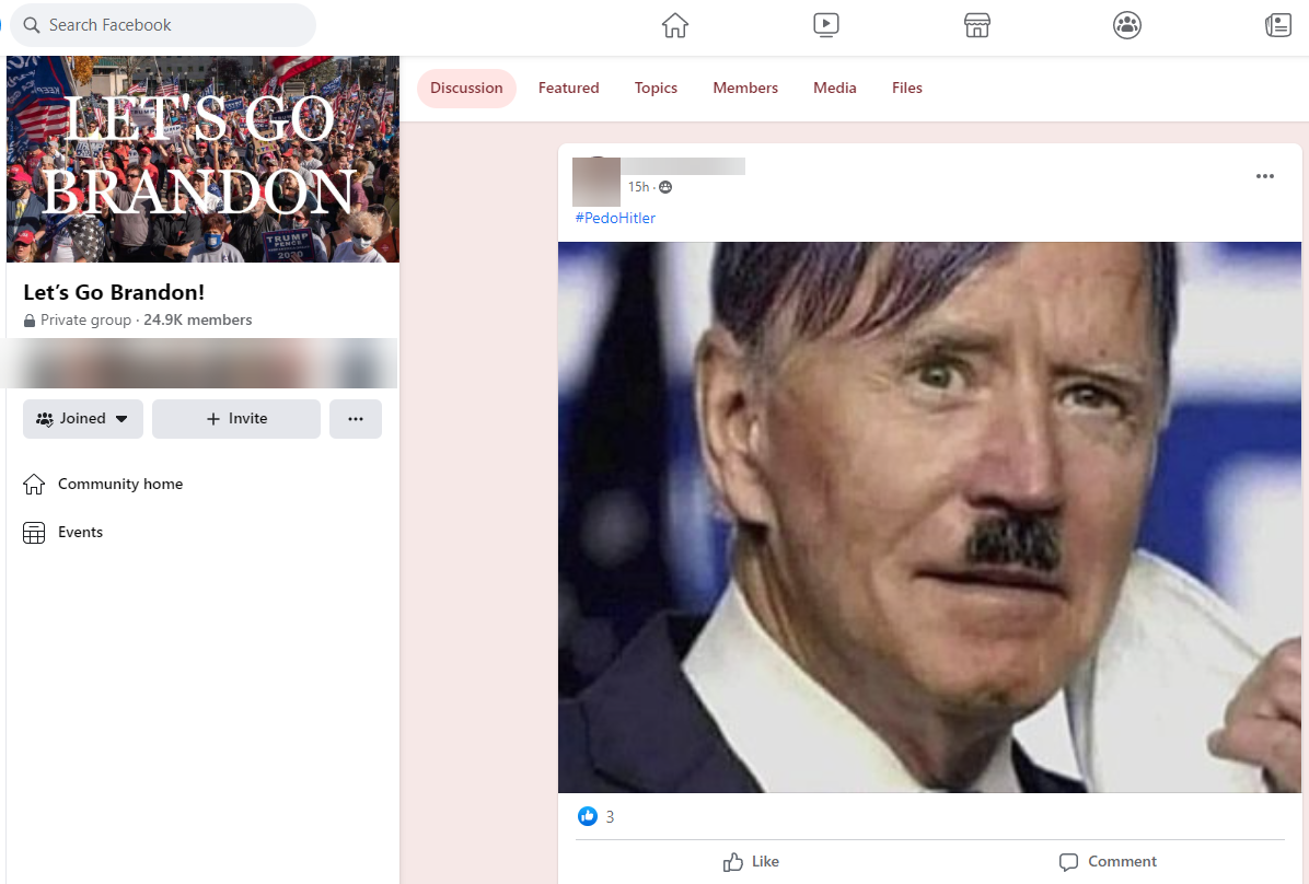 Facebook groups pedohitler 1