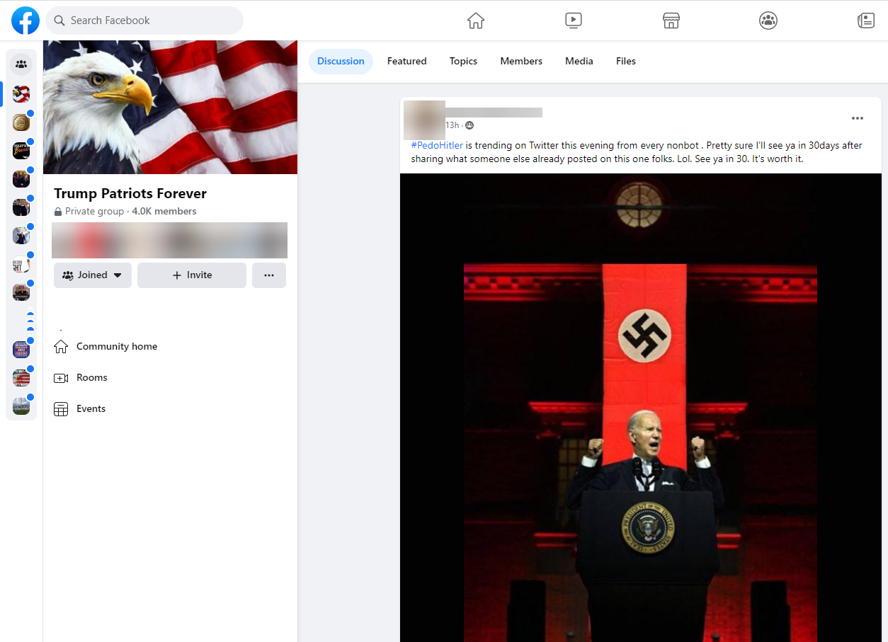 Facebook groups pedohitler 2