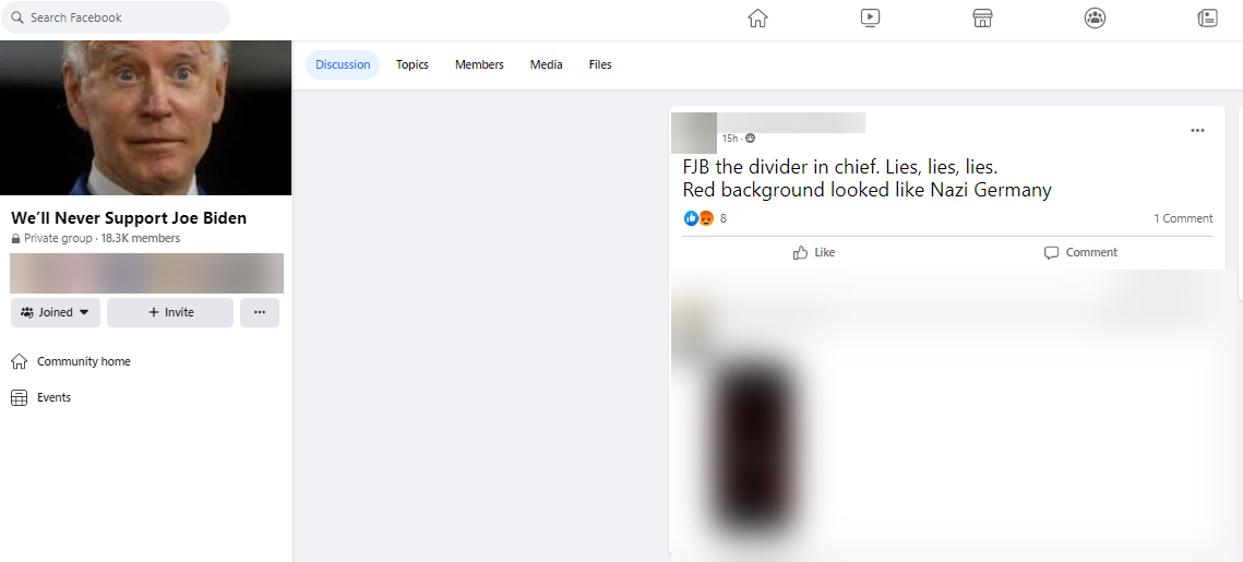 Biden hitler comparison on Facebook 3