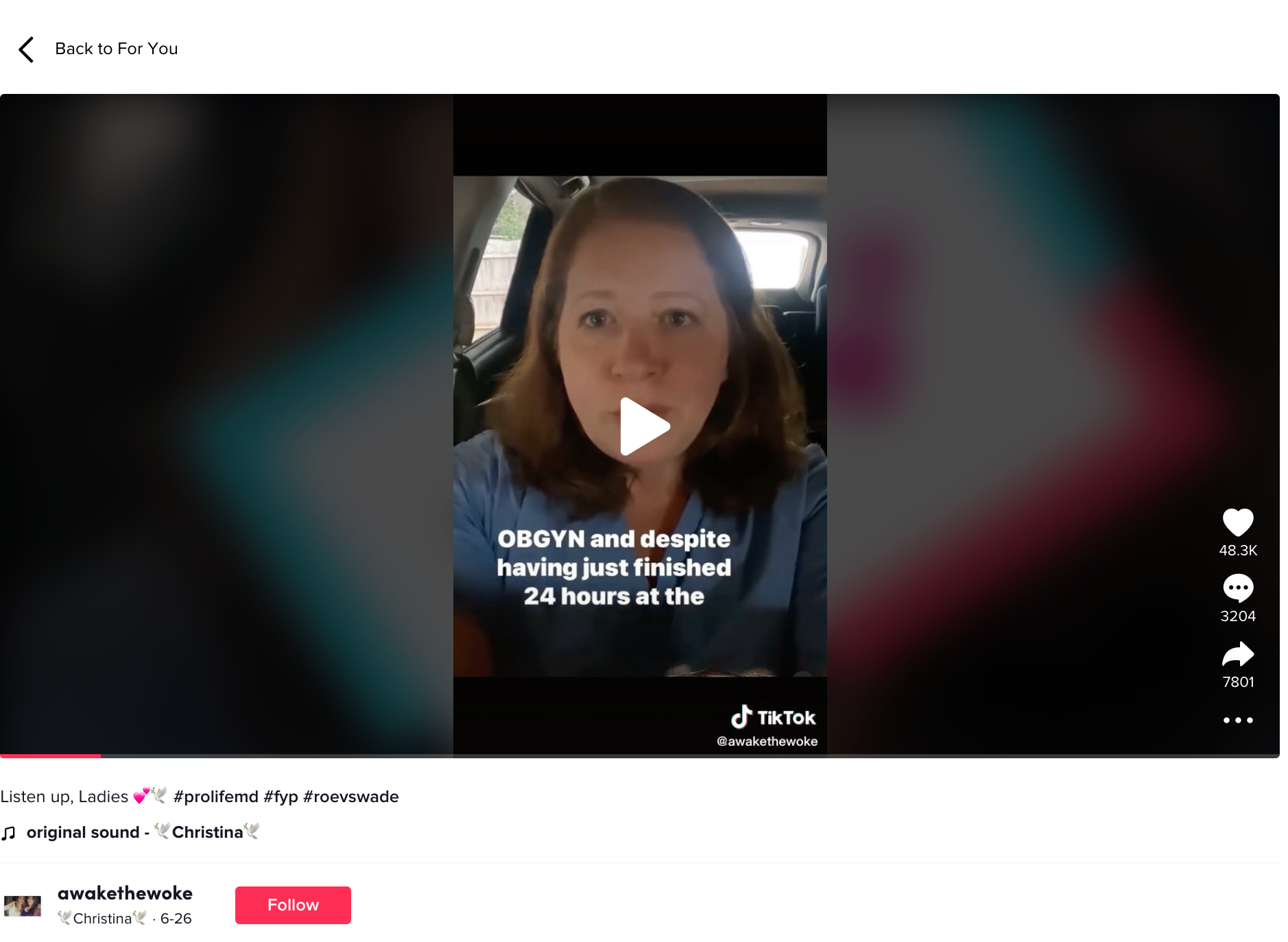 awakethewoke repost of Dr. Christina Francis on Tik Tok