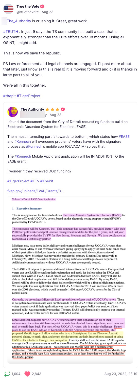 True The Vote Konnech QAnon post1