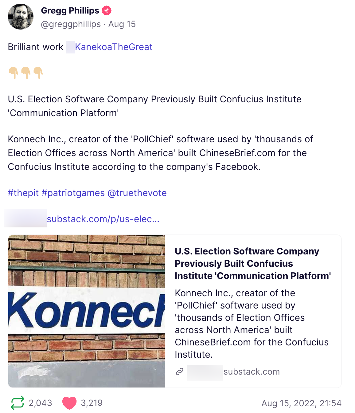 True The Vote Konnech QAnon post5