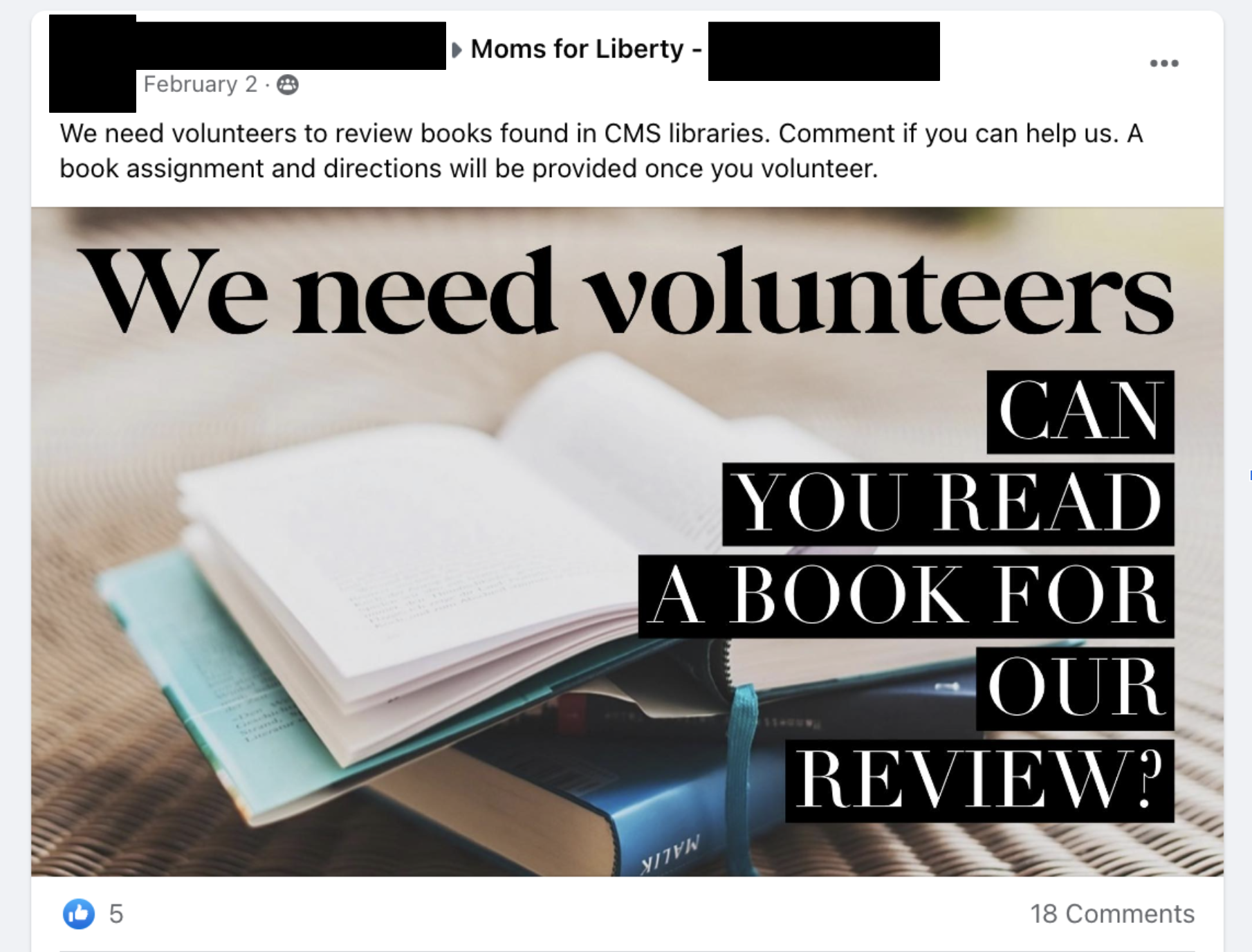 volunteer to read m4l