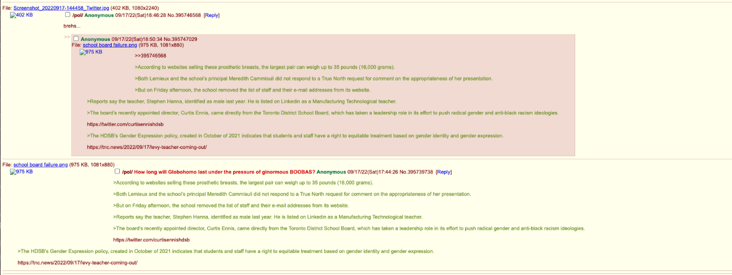 4chan smears canadian teacher