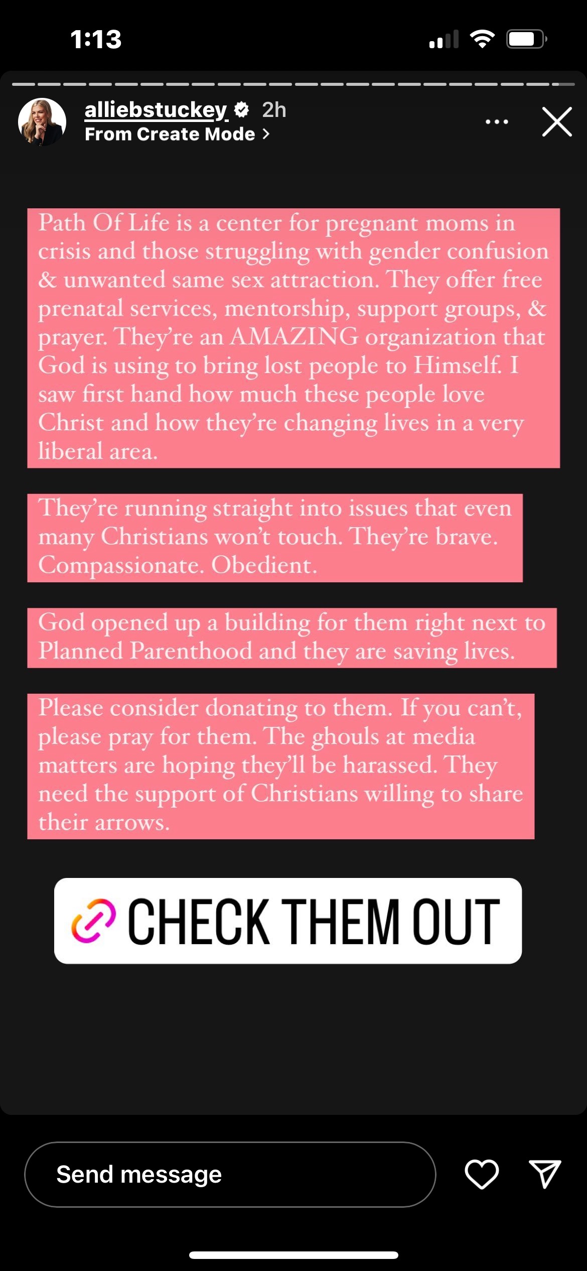 Stuckey Instagram Path of Life