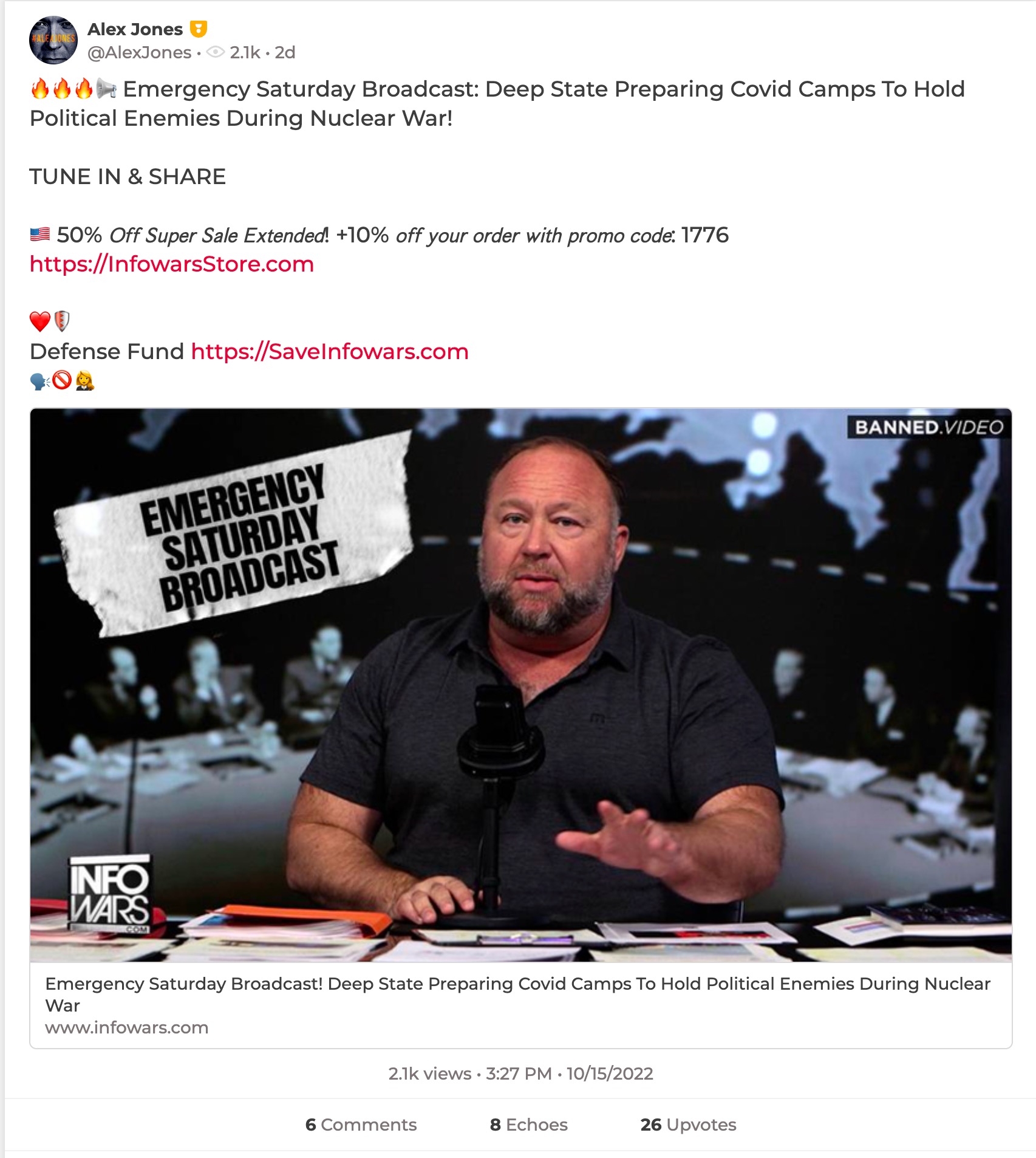 image of parler post