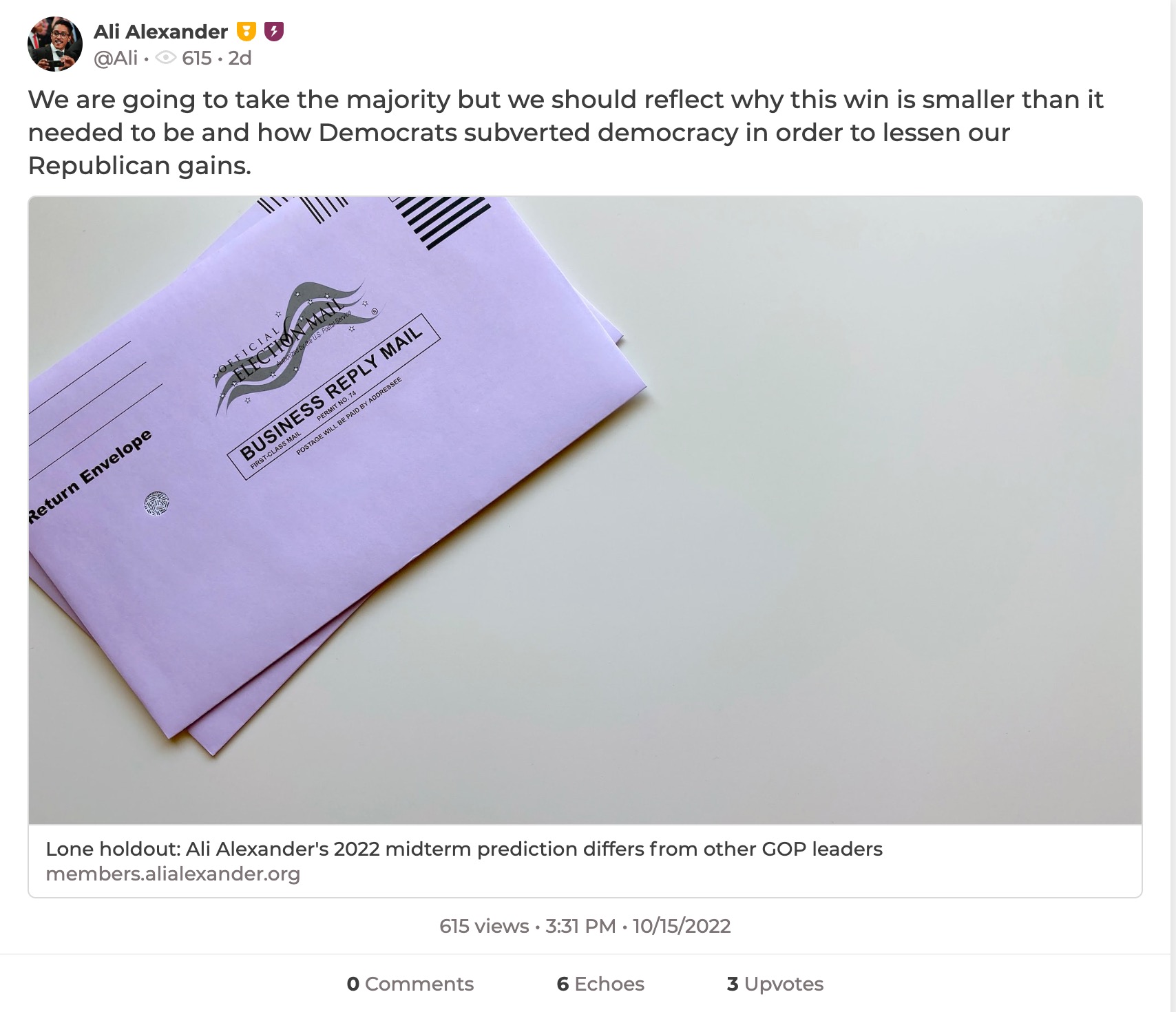 image of parler post