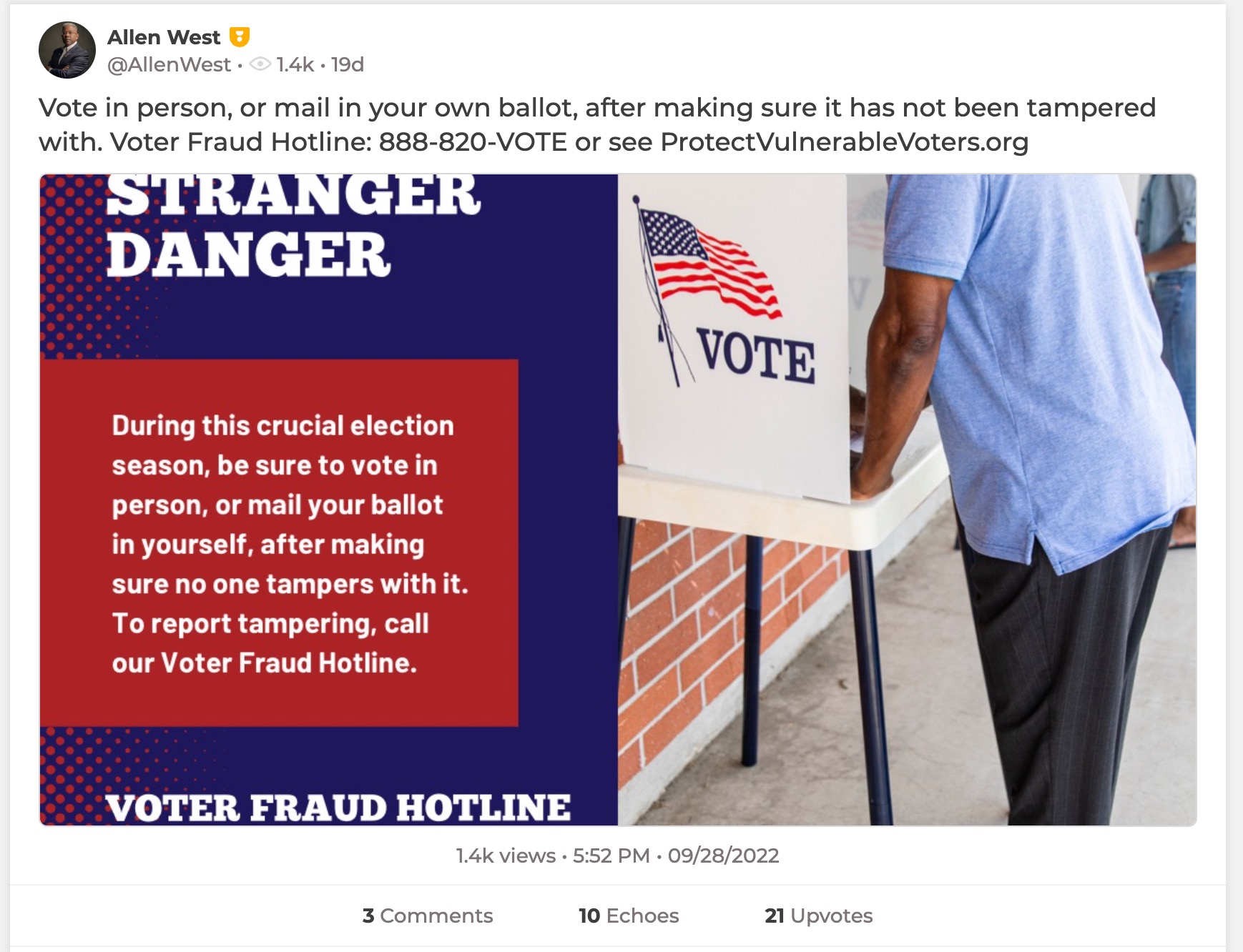 image of parler post