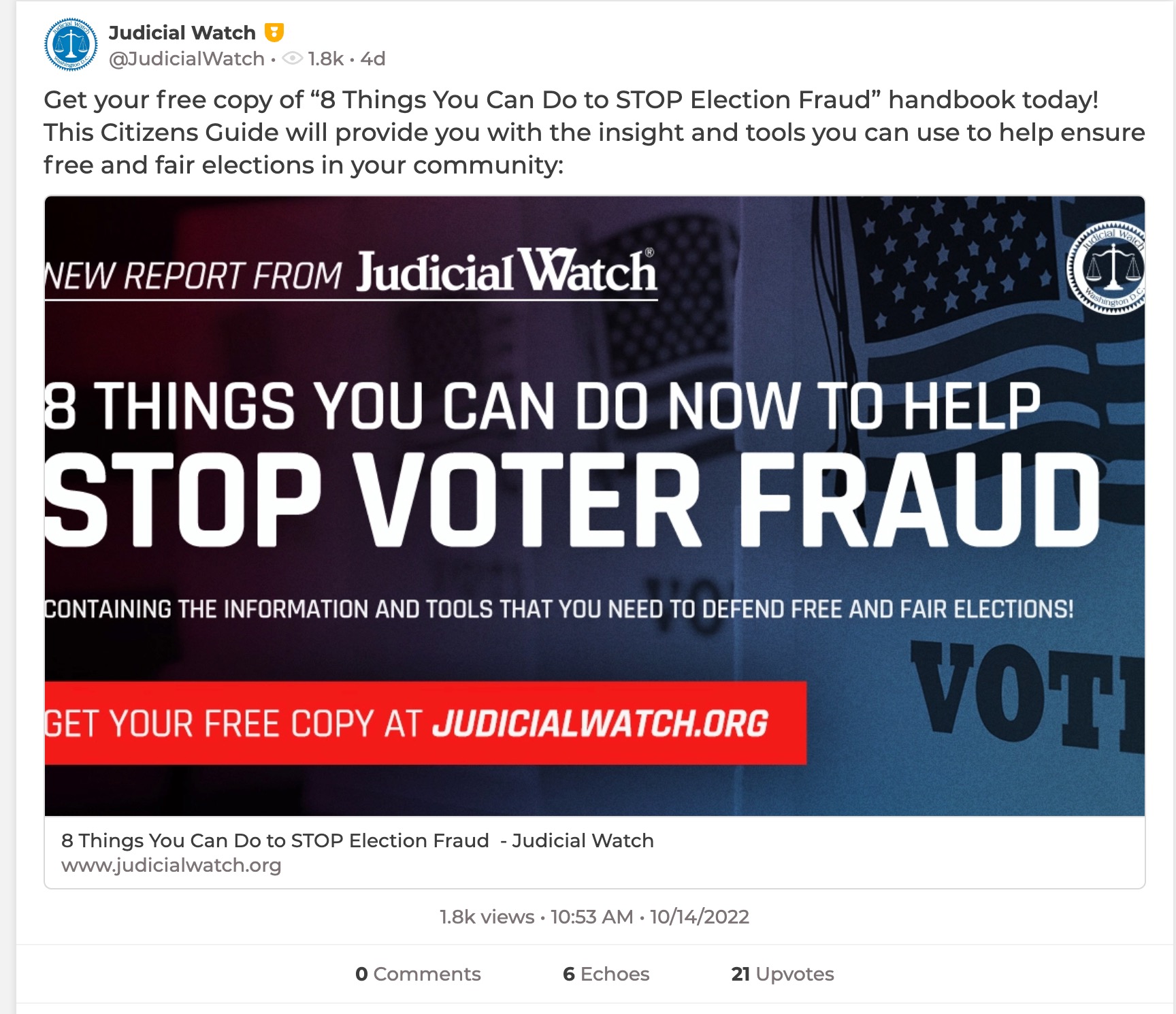 image of parler post