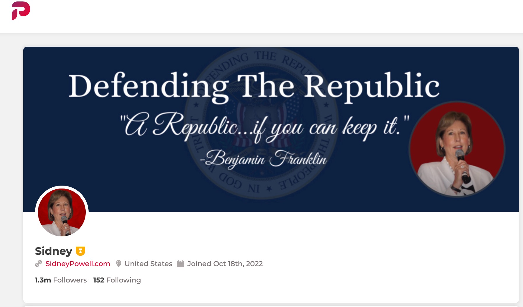 image of parler account