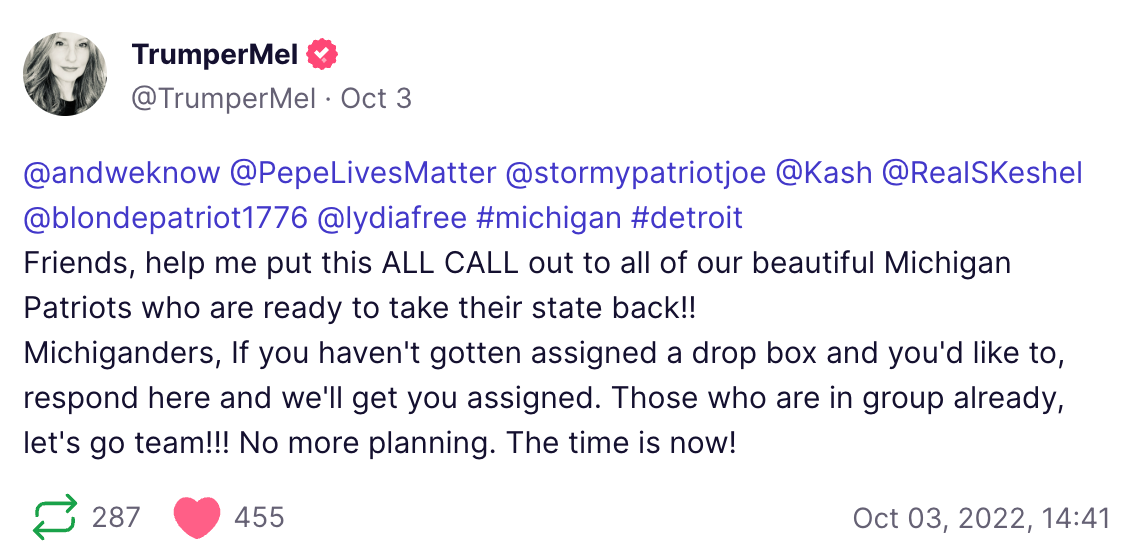 Jennings QAnon influencers tagging post3