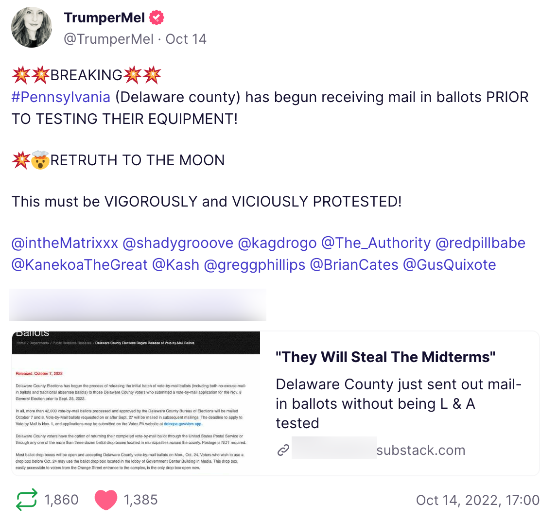 Jennings QAnon influencers tagging post5