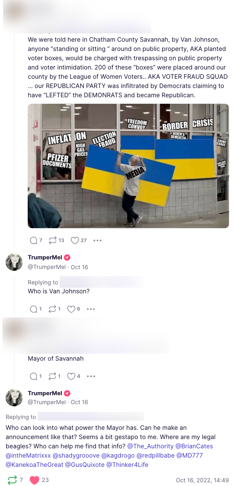 Jennings QAnon influencers tagging post5