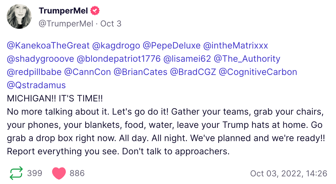 Jennings QAnon influencers tagging post6