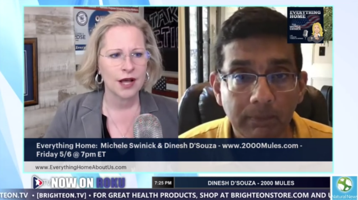 Michele Swinick and Dinesh D'Souza