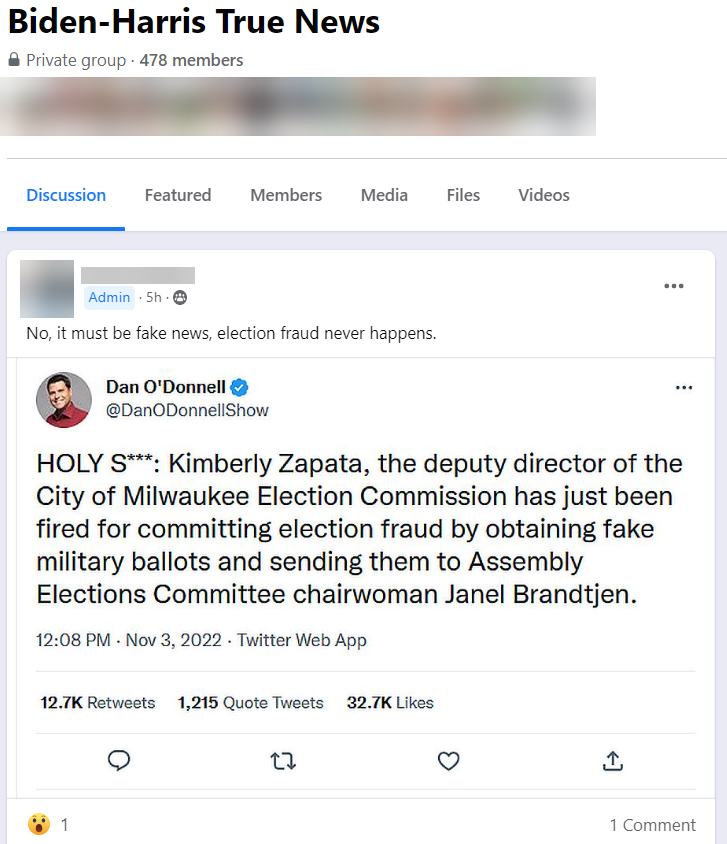 Election fraud in Milwaukee FB Post 2
