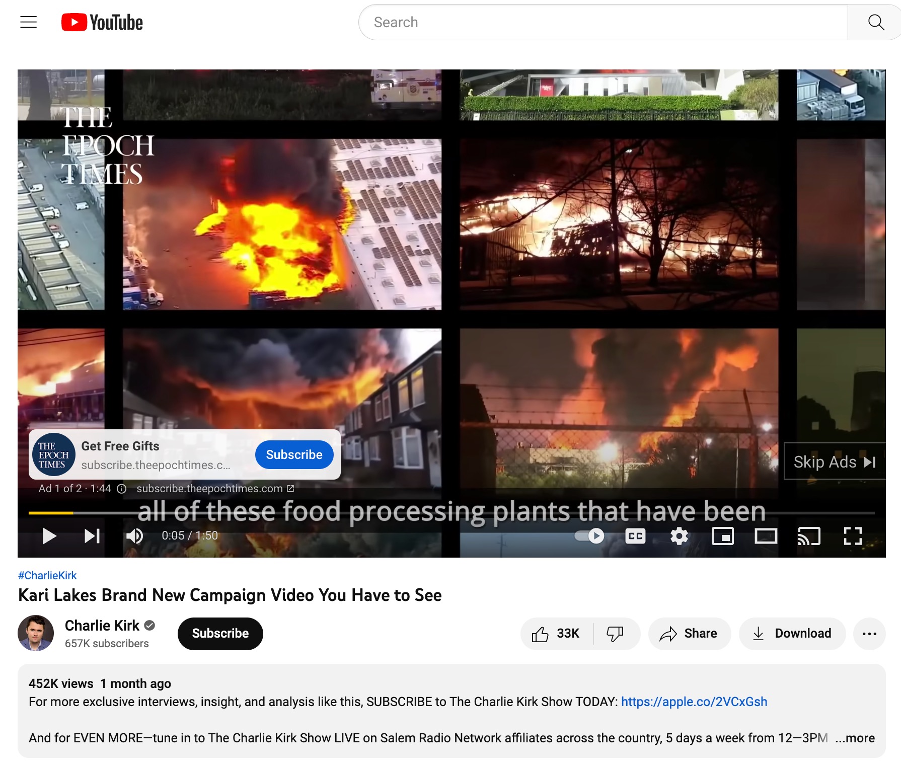 image of monetized youtube video