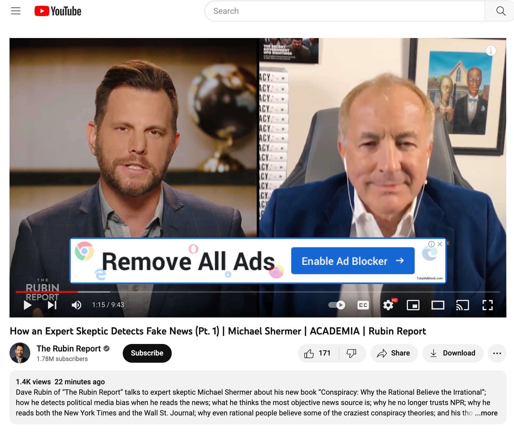 image of monetized youtube video