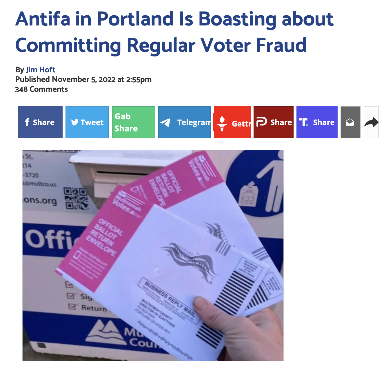 gateway pundit antifa in portland boasting about voter fraud