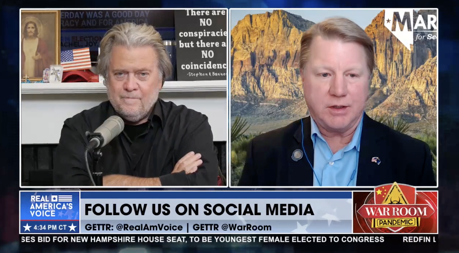 On Bannon s War Room QAnon linked Nevada Secretary Of State Candidate 