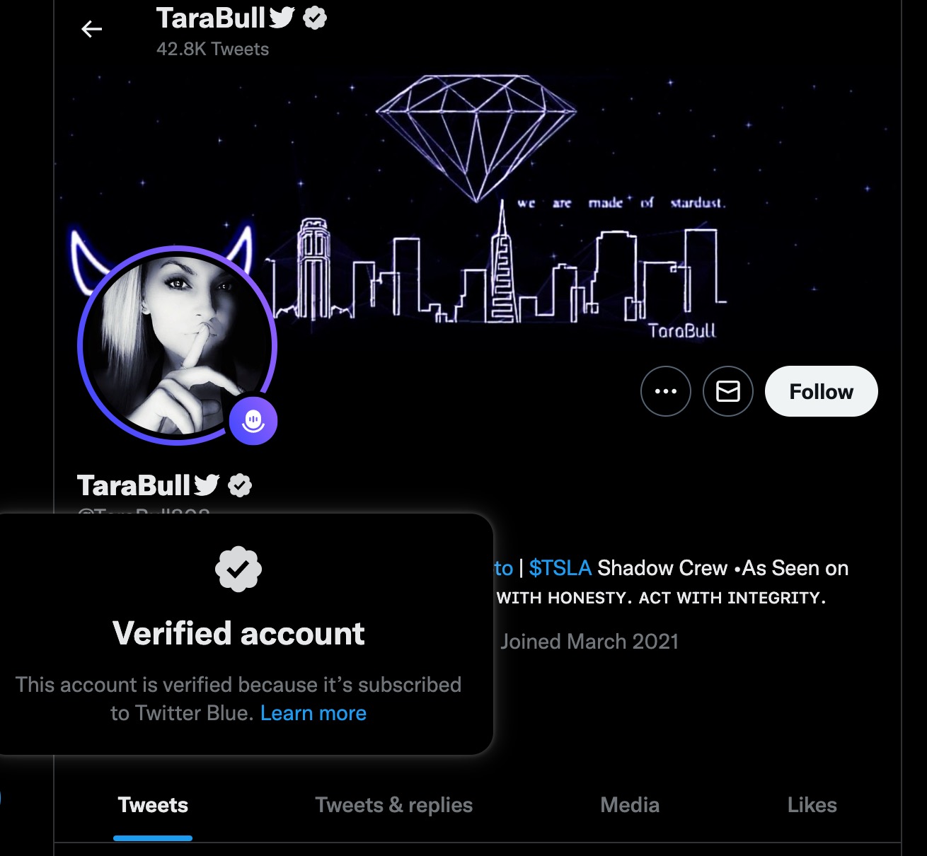 image of twitter account