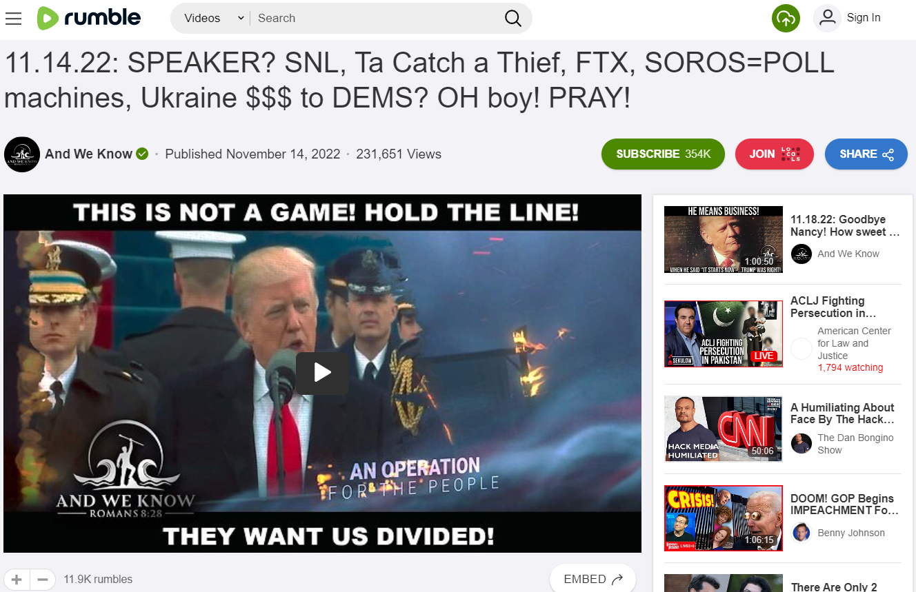 QAnon midterms rumble video example 1